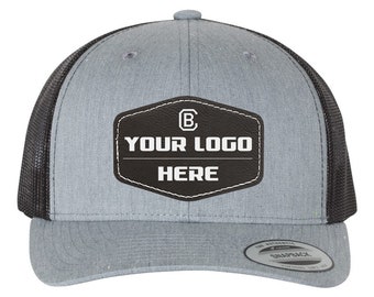 Custom Logo Leather Patch Hat, Personalized Logo Hat, Company Logo Hat, Patch Trucker Hat, Custom hat, Promotional Gifts, Custom logo Hat