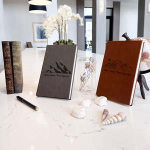 Custom Quote Engraved Journal Bible Verse Gift Custom Quote First Communion Gift Your Favorite Quote Inspirational Gifts Leather Hardcover