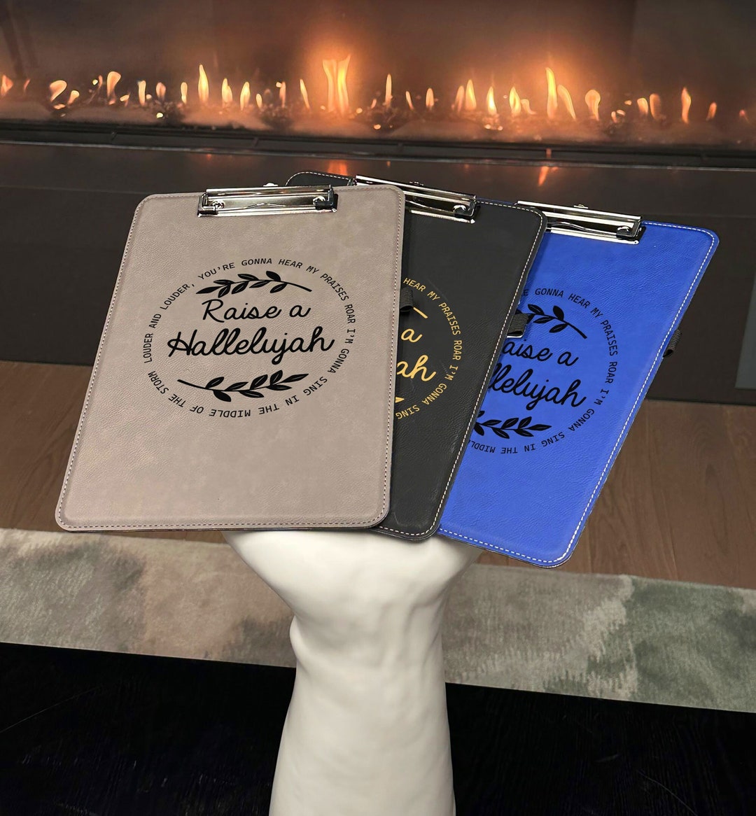 Raise a Hallelujah Engraved Clipboard, Christian Custom Presents