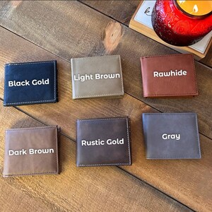 Personalized Dad Wallet, Engraved Vegan Leather Wallet - Etsy