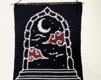 Cloudy Night Portal Crochet Tapestry PDF Pattern