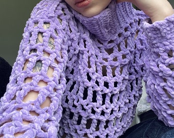 No Bars Pullover Crochet Pattern All-in-One | Crochet Top PATTERN | CROCHET PDF