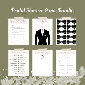 Bridal Shower Printable Game Bundle