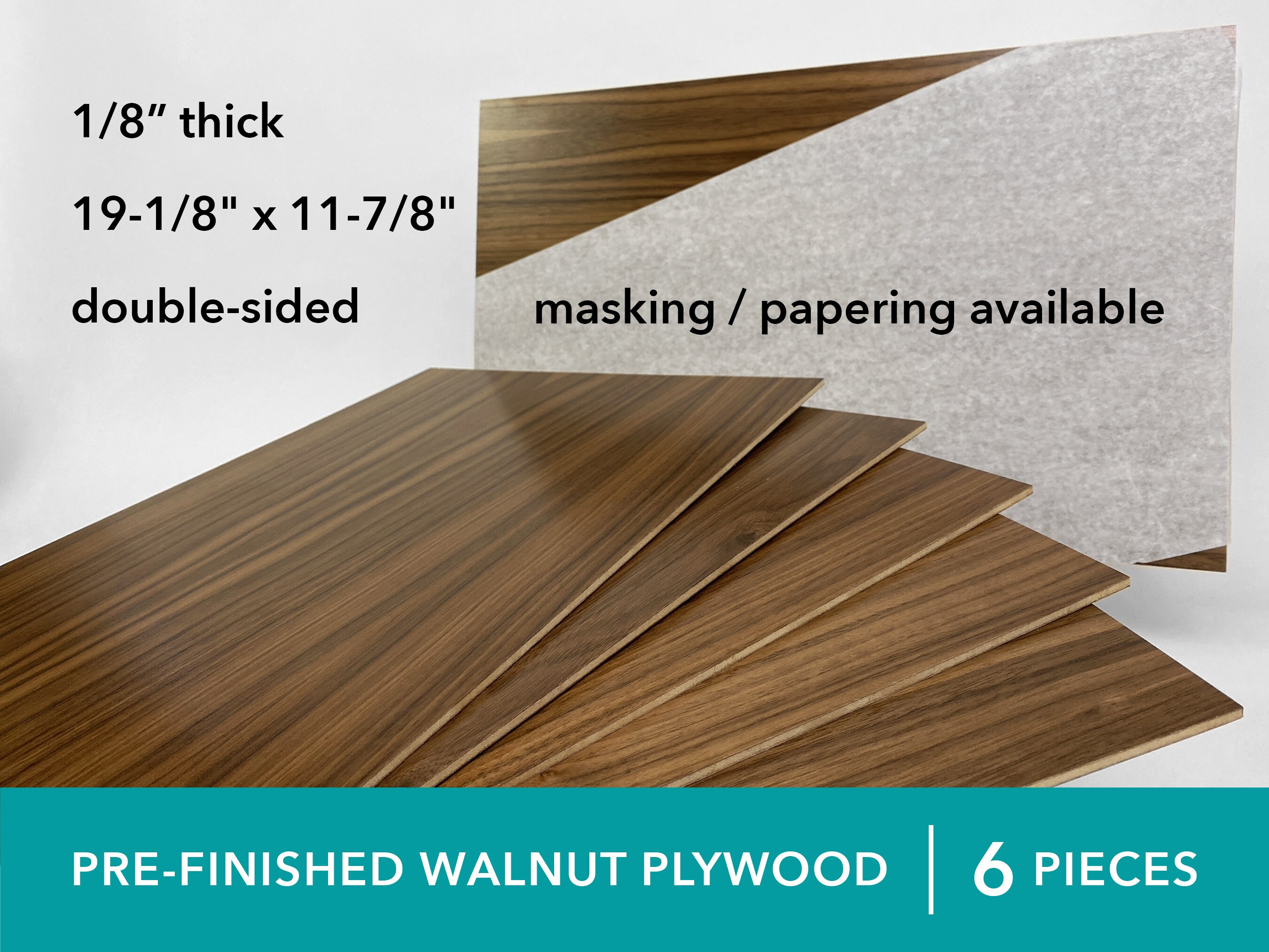6 Sheets 1/8 Walnut Plywood Sheets for UV Etsy
