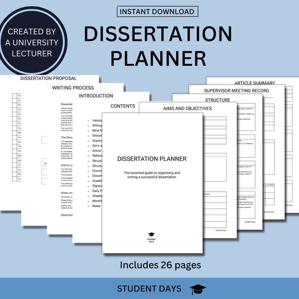 dissertation planner uk