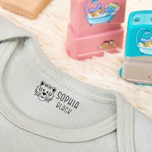 Custom Clothing Stamp Personalized Fabric Stamp Self Inking Stamp for Kids  Clothing, Camp, School Uniforms 