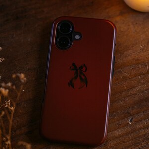 iPhoneアクセサリー Casetify Burgundy Bows Phone Case Burgundy Bows Shock iPhone Case | Colourful iPhone 16 Cases