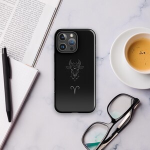 Hard Case for iPhone with the Zodiac Sign of Aries | iPhone 16 15 14 13 12 Pro Max 11 Mini 7 8 XR