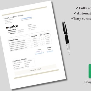 Smart Invoice Template! Create Professional Looking Invoice In Less Than 2 Minutes!