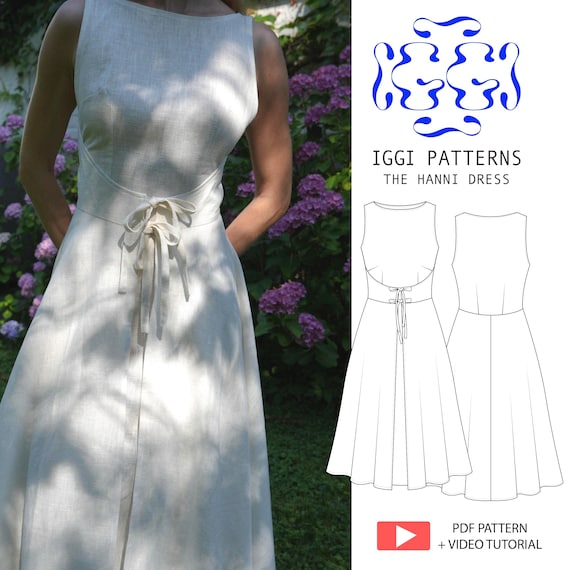 Wickelkleid PDF Schnittmuster | Vintage inspiriertes Schürzenkleid | Hanni Dress | anfängerfreundliches digitals Schnittmuster