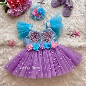 Ariel inspired costume, Mermaid Dress, Mermaid Ariel Costume, Girl Mermaid Outfit, Toddler Party Dress, Sequen Mermaid Dress