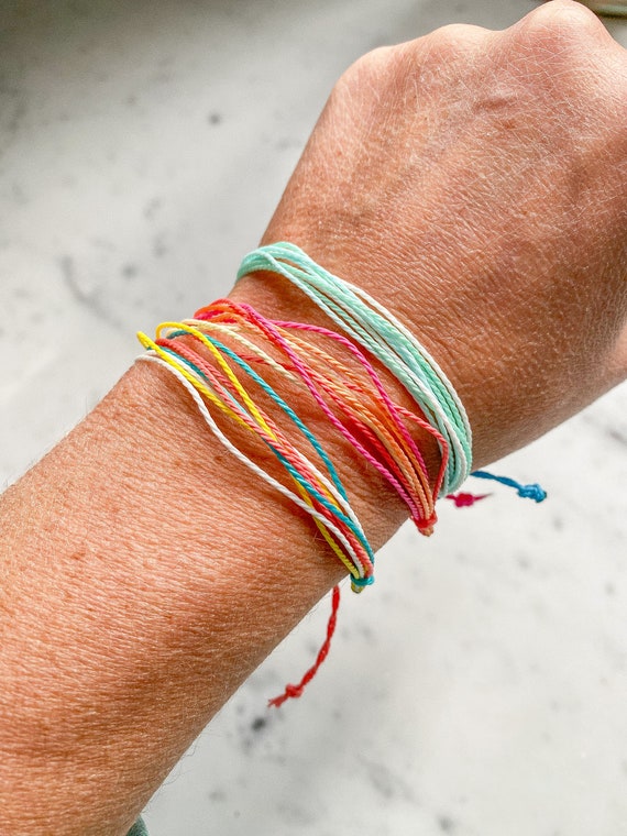 Waxed Polyester Bracelets Etsy