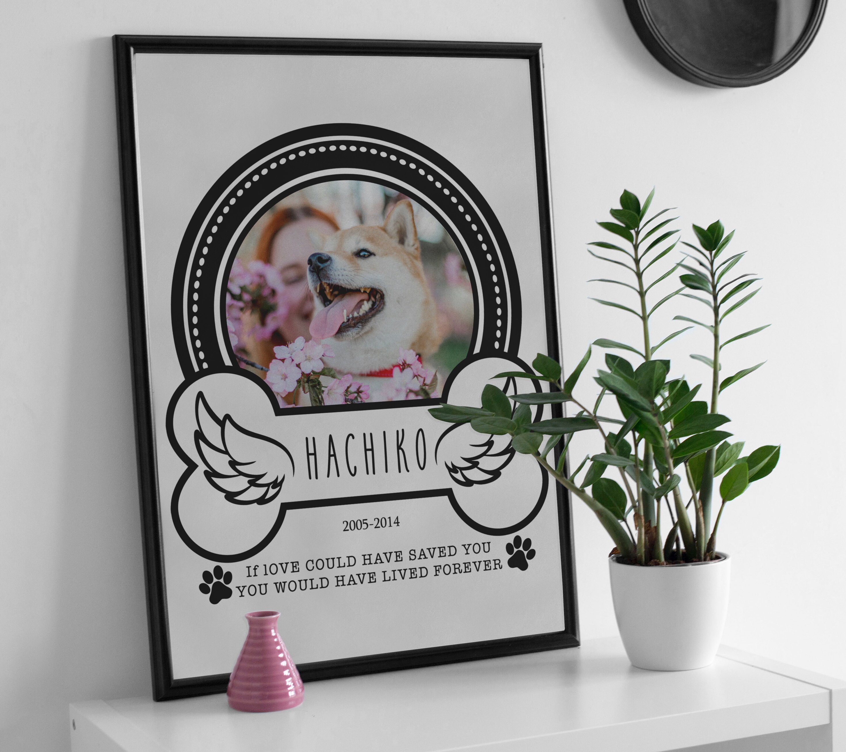 Memorial for Loss of Dog SVG PNG Pet Angel Wings in Loving Memory of ...