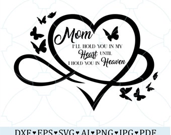 En memoria amorosa mamá SVG Png, mamá Memorial Svg, camisa conmemorativa de la madre SVG, descanso en paz, recuerdo de mamá SVG regalo conmemorativo, funeral de mamá
