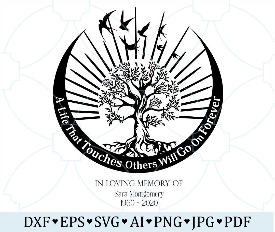 Tree of Life Memorial SVG PNG, in Loving Memory Tree of Life SVG Design ...