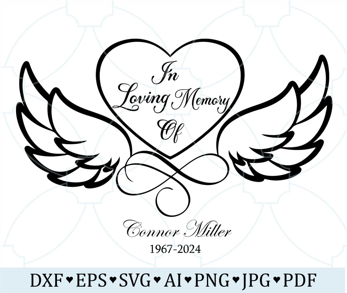 In Loving Memory of Svg, Lovely Memorial, in Memory Svg Png, Heart ...