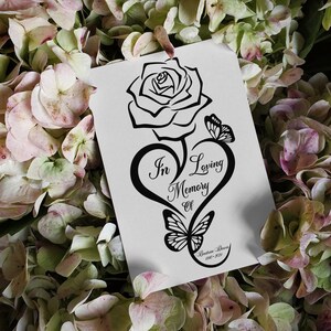 In Loving Memory Rose Svg, Heart Butterfly Memorial Svg Png, in Loving ...