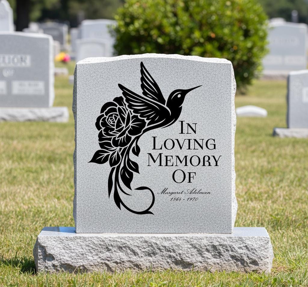 In Loving Memory Hummingbird SVG | Flying Bird Floral Memorial Cut File ...