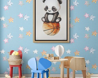 Wanddecoratie voor de kinderkamer Educatieve kunst Inspirerende kunst Moderne kinderkunst Kleurrijke digitale kunst Cartoon wordt afgedrukt Fantasiekunst aan de muur