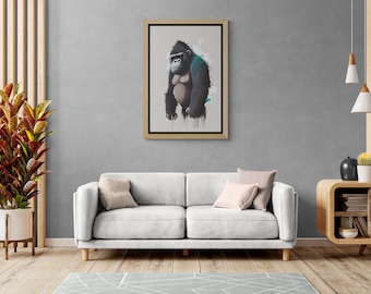 Wanddecoratie voor de kinderkamer Educatieve kunst Inspirerende kunst Moderne kinderkunst Kleurrijke digitale kunst Cartoon wordt afgedrukt Fantasiekunst aan de muur