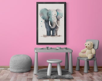 Wanddecoratie voor de kinderkamer Educatieve kunst Inspirerende kunst Moderne kinderkunst Kleurrijke digitale kunst Cartoon wordt afgedrukt Fantasiekunst aan de muur