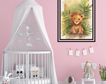 Wanddecoratie voor de kinderkamer Educatieve kunst Inspirerende kunst Moderne kinderkunst Kleurrijke digitale kunst Cartoon wordt afgedrukt Fantasiekunst aan de muur