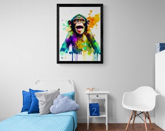 Muurkunst voor kinderen Digitale kunst wordt afgedrukt Kinderkamerkunst Afdrukbare muurkunst Speelkamerkunst Avontuurlijke kunst wordt afgedrukt Dierenmuurkunst