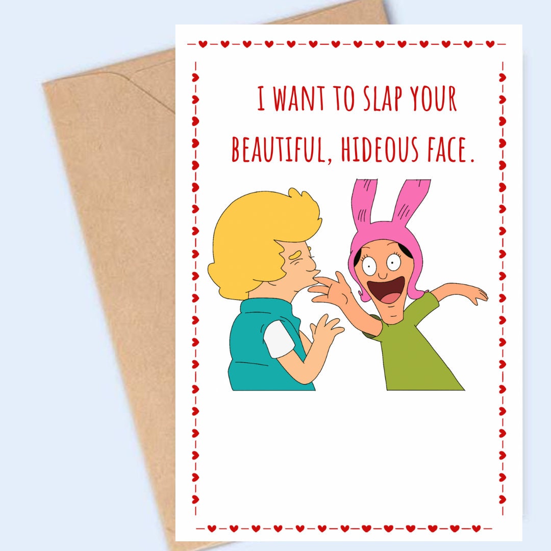 Bobs Burgers Inspired Valentines Day Bundle, Bobs Burgers Digital Cards ...