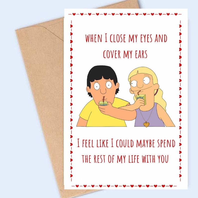 Bobs Burgers Inspired Valentines Day Bundle, Bobs Burgers Digital Cards ...