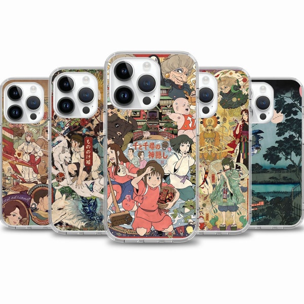 Anime Ukiyo-e phone case for iPhone 15 14 13 12 11 case for Samsung S24 S23 FE A15 A55 A35 case for Google pixel 7 7A