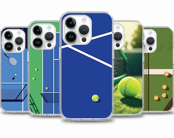 Tennis Art phone case for iPhone 17 Air 16e 16 15 case for Samsung S25 S24 FE A15 A55 case for Google Pixel 10 9
