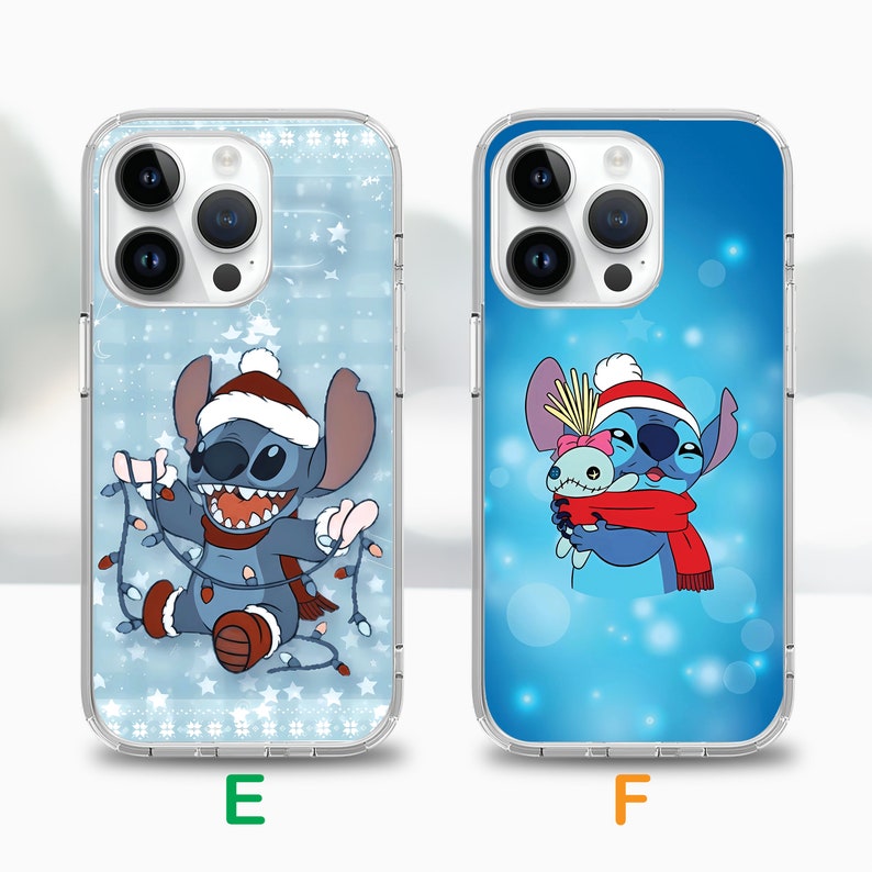 Christmas Stitch cartoon phone case for iPhone 17 Air 16e 16 15case for Samsung S25 S24 FE A15 A55 case for Google Pixel 10 9 image 4
