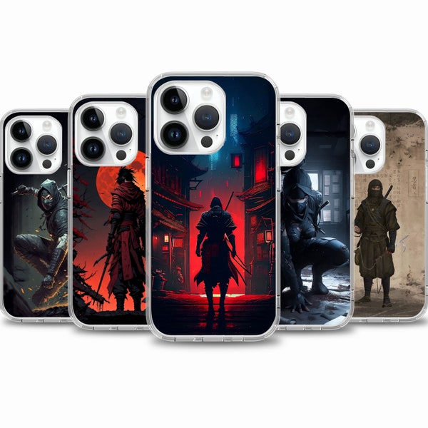 Étui pour téléphone ninja et samouraï du japon pour iPhone 15 14 13 12 11 étui pour samsung S24 S23 FE A15 A55 A35 étui pour Google pixel 7 7A