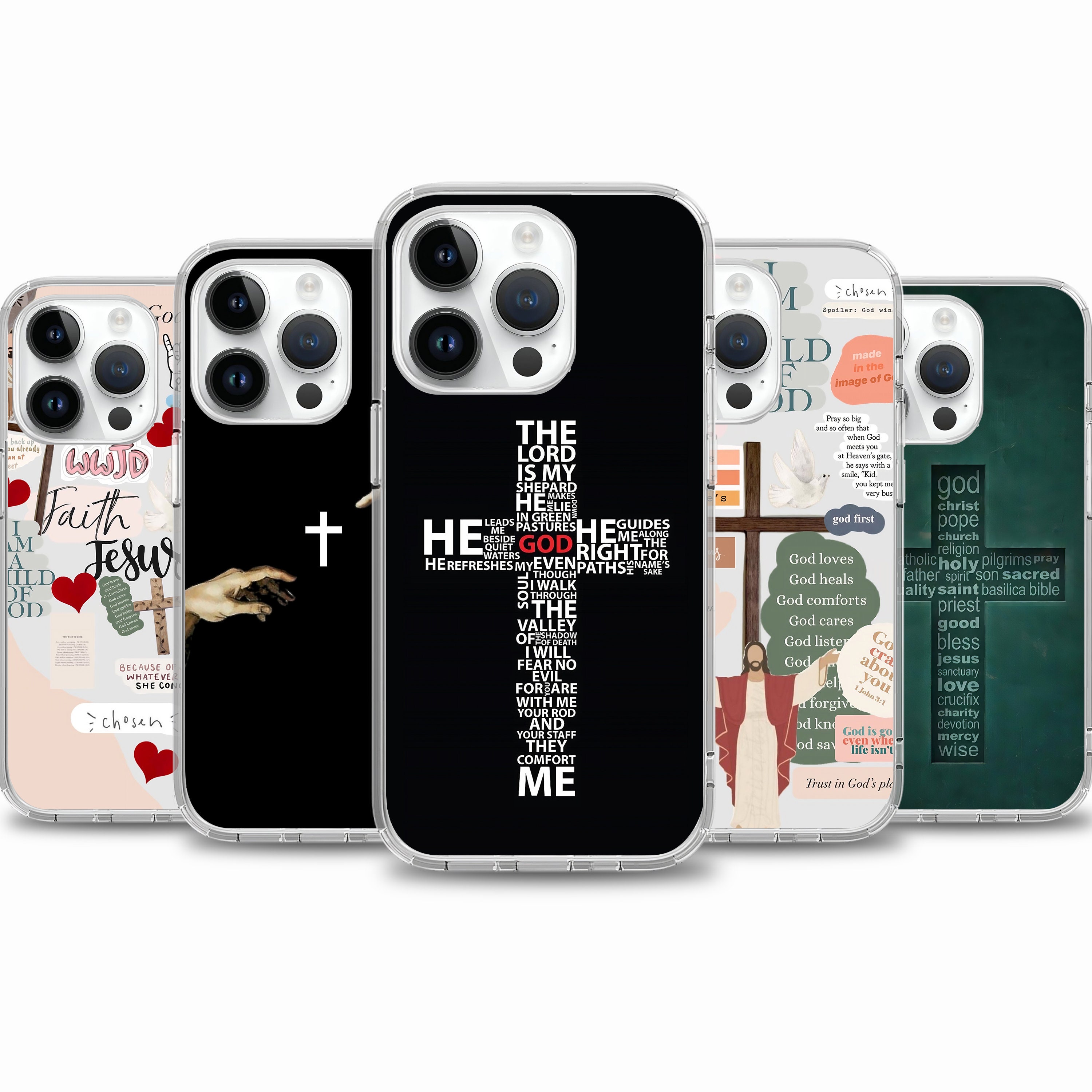 Jesus Faith Christian Cross Phone Case for iPhone 16e 16 15