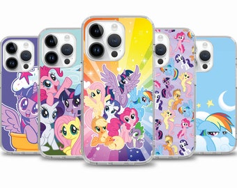 Niedliche bunte Pony-Cartoon-Handyhülle für iPhone 15 14 13 12 11 Hülle für Samsung S24 S23 FE A15 A55 A35 Hülle für Google Pixel 7 7A