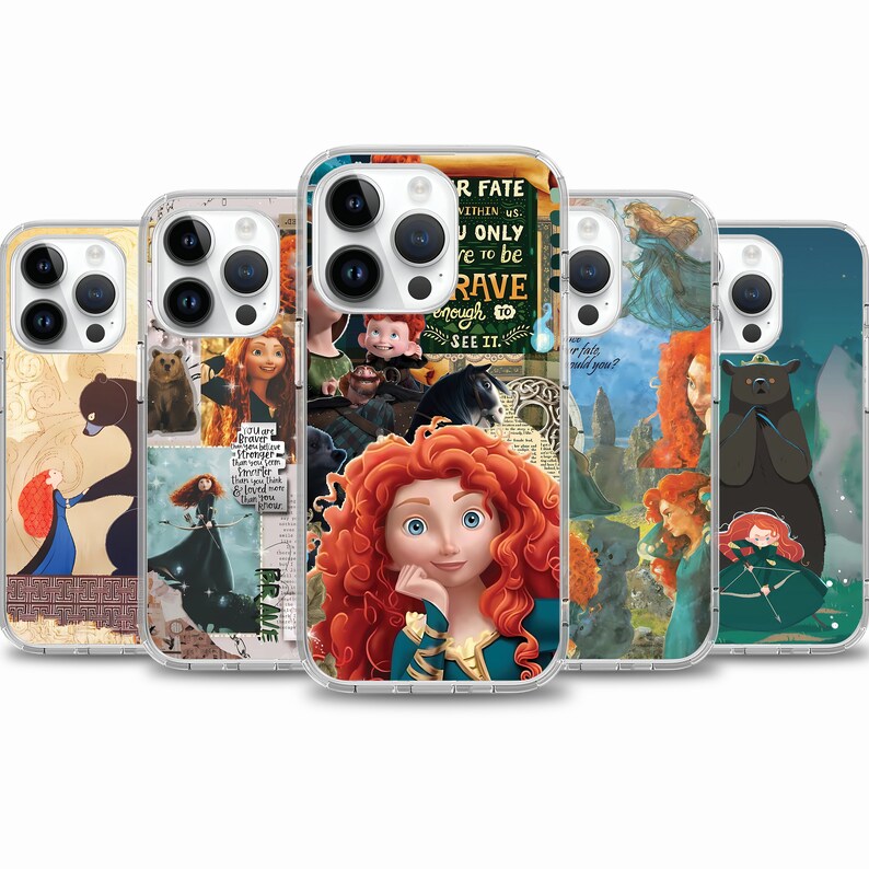 Funda de teléfono de la película de dibujos animados Mérida para iPhone 17 Air 16e 16 15, funda para Samsung S25 S24 FE A15 A55, funda para Google Pixel 10 9 imagen 1