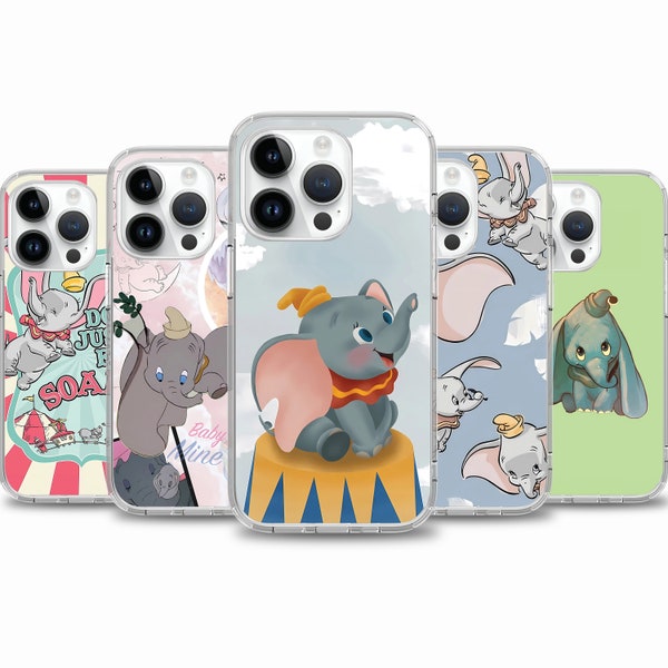 Dumbo Flying Elephant Cartoon Movie funda para teléfono para iPhone 15 14 13 12 11 funda para Samsung S24 S23 FE A15 A55 A35 funda para Google pixel 7 7A