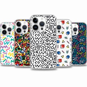 80s colour & pattern phone case for iPhone 17 Air 16e 16 15case for Samsung S25 S24 FE A15 A55 case for Google Pixel 10 9