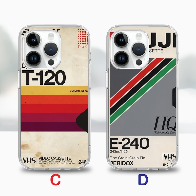 Funda de teléfono con cinta VHS retro para iPhone 17 Air 16e 16 15, funda para Samsung S25 S24 FE A15 A55, funda para Google Pixel 10 9 imagen 4