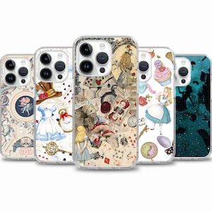 Alice in Wonderland Cartoon Movie phone case for iPhone 15 14 13 12 11 case for Samsung S24 S23 FE A15 A55 A35 case for Google pixel 7 7A