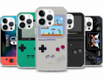 Retro Gameboy Switch phone case for iPhone 15 14 13 12 11 case for Samsung S24 S23 FE A15 A55 A35 case for Google pixel 7 7A