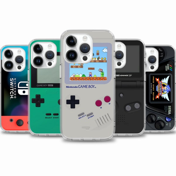 Retro Gameboy Switch phone case for iPhone 15 14 13 12 11 case for Samsung S24 S23 FE A15 A55 A35 case for Google pixel 7 7A