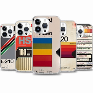 Funda de teléfono con cinta VHS retro para iPhone 17 Air 16e 16 15, funda para Samsung S25 S24 FE A15 A55, funda para Google Pixel 10 9 imagen 1