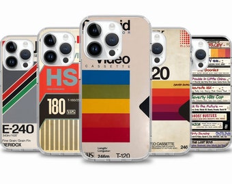Retro VHS tape phone case for iPhone 17 Air 16e 16 15case for Samsung S25 S24 FE A15 A55 case for Google Pixel 10 9