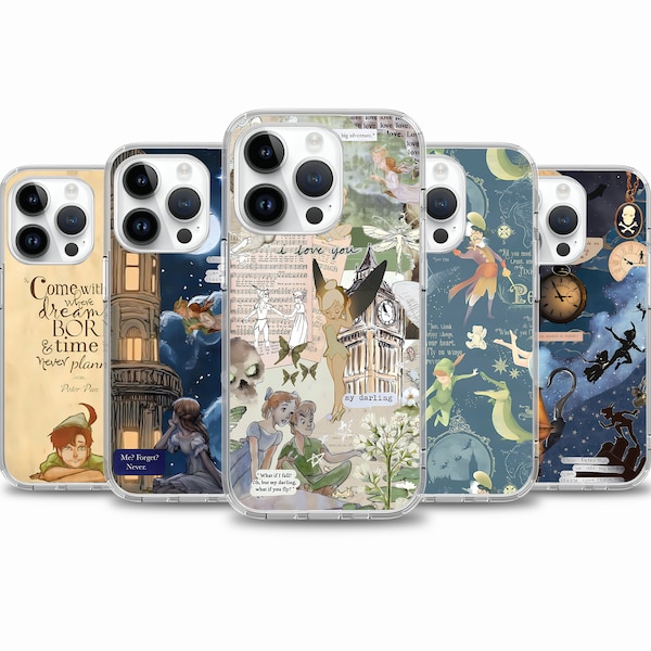 Peter Pan Cartoon Movie phone case for iPhone 15 14 13 12 11 case for Samsung S24 S23 FE A15 A55 A35 case for Google pixel 7 7A