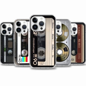 Retro Kassette Handytasche für iPhone 16e 16e 15 14 13 Tasche für Samsung S25 S24 FE A15 A55 A35 Case für Google Pixel 9 8 7