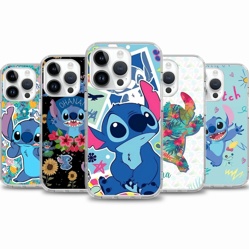 Stitch cartoon phone case for iPhone 17 Air 16e 16 15case for Samsung S25 S24 FE A15 A55 case for Google Pixel 10 9 image 1