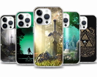 De legende van Zelda Master Sword Art telefoonhoesje voor iPhone 15 14 13 12 11 hoesje voor Samsung S24 S23 FE A15 A55 A35 hoesje voor Google pixel 7 7A