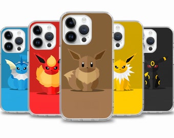 Monster Eevee Game case for iPhone 15 14 13 12 11 case for Samsung S24 S23 FE A15 A55 A35 case for Google pixel 7 7A