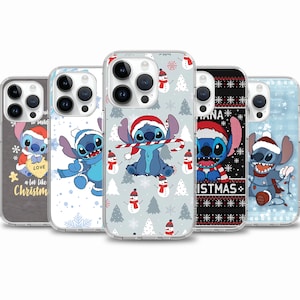 Christmas Stitch cartoon phone case for iPhone 17 Air 16e 16 15case for Samsung S25 S24 FE A15 A55 case for Google Pixel 10 9 image 1